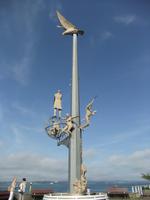 Die Magische Säule an der Hafeneinfahrt in Meersburg