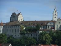 Blick vom Schiff zur Burg Meersburg