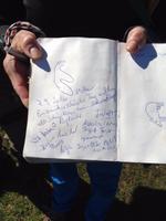 Eintragung in das Gipfelbuch