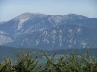Blick vom Hirschenkogel zum Schneeberg