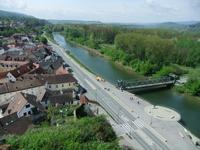 Blick von Stift Melk auf einen Donauarm