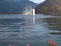 Wasserspiele mit Musik von Johann Strauss auf dem Zeller See.