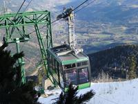 Mit der Kabinenbahn geht es wieder hinunter