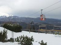 Mit der Kabinenbahn fahren wir auf den Hirschenkogel