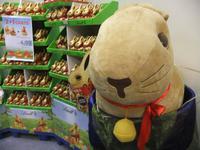 Der Lindt-Osterhase begrüßt uns