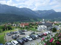 Blick vom Hotel auf Haus