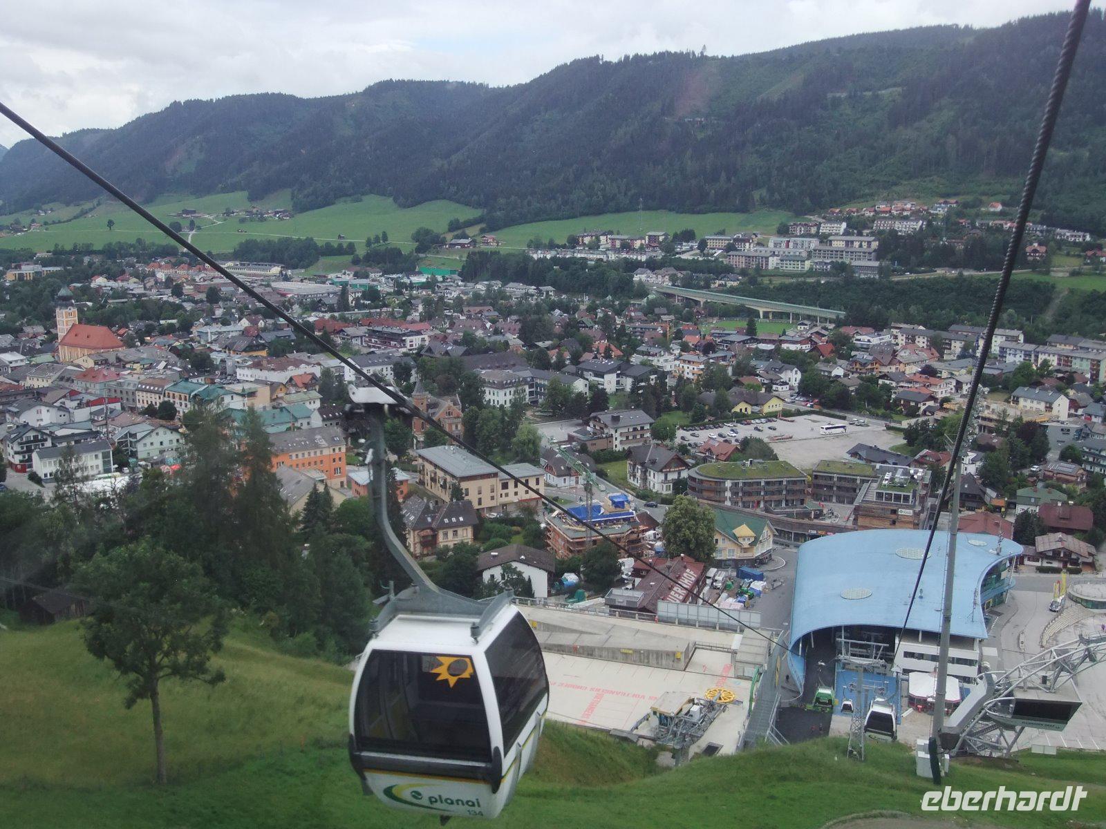 Mit der Seilbahn geht es wieder hinunter nach Schladming