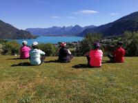Radtour zurück zum Wolfgangsee - Joga am Berg
