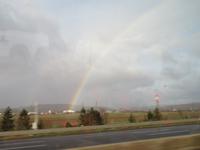 Regenbogen auf dem Weg nach Wien