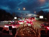 Abendliche Fahrt von Wien ins Hotel