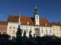 Maribor - Rathaus und Pestsäule