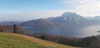 Aussicht auf den Traunsee vom Berggasthof Urzn
