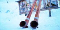 Auf der 1800m hoch gelegenen Pritzhütte dürfen wir sogar noch eine Alphorn-Aufführung miterleben