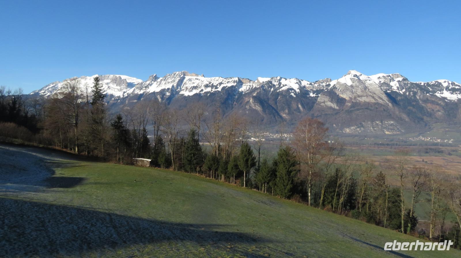 Schellenberg, Blick ins Rheintal