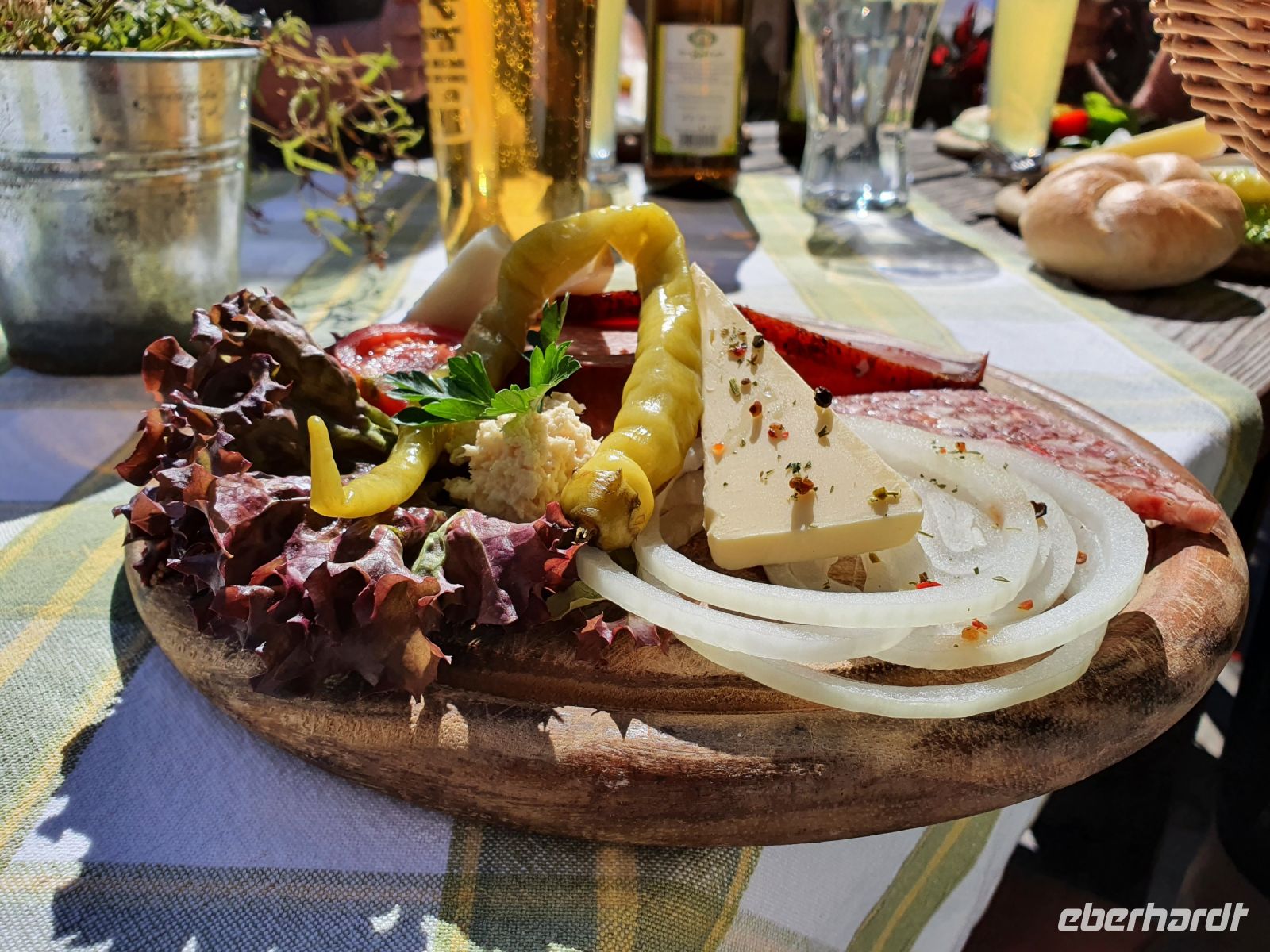 Bretteljause auf der Fischbachalm