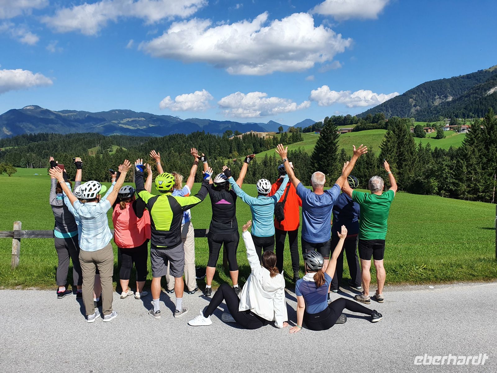 Gruppenfoto der E-Biker