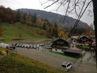 Parkplatz vor der Breitachklamm, Kassenbereich