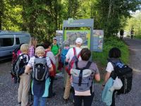 die Britta grüßt uns bei der ertsen Wanderung