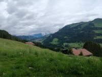 der Blicj von der Sonna-Alp ins Tal