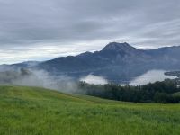 Blick vom Gmunderberg auf den Traunstein
