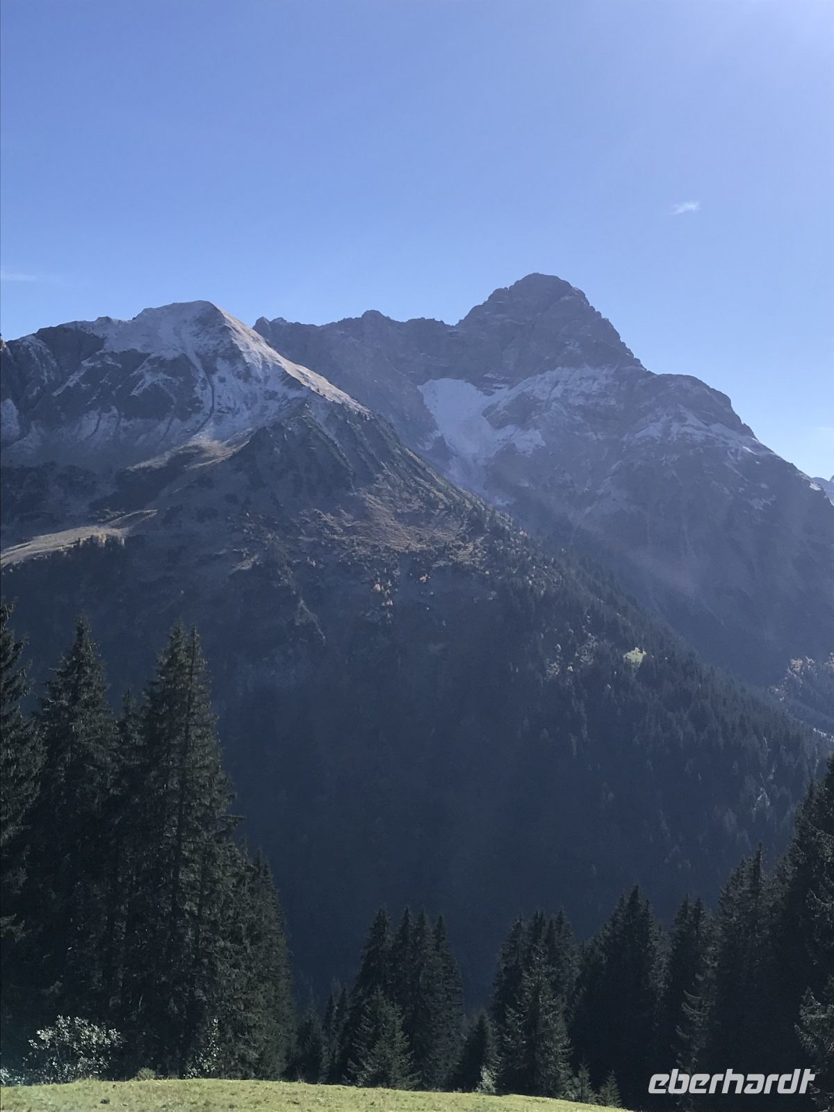 ...da schon der Schnee auf 1.600m