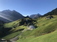 Blick aus der Gondel zum Heuberg