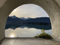Blick von der Kirche auf den Wolfgangsee