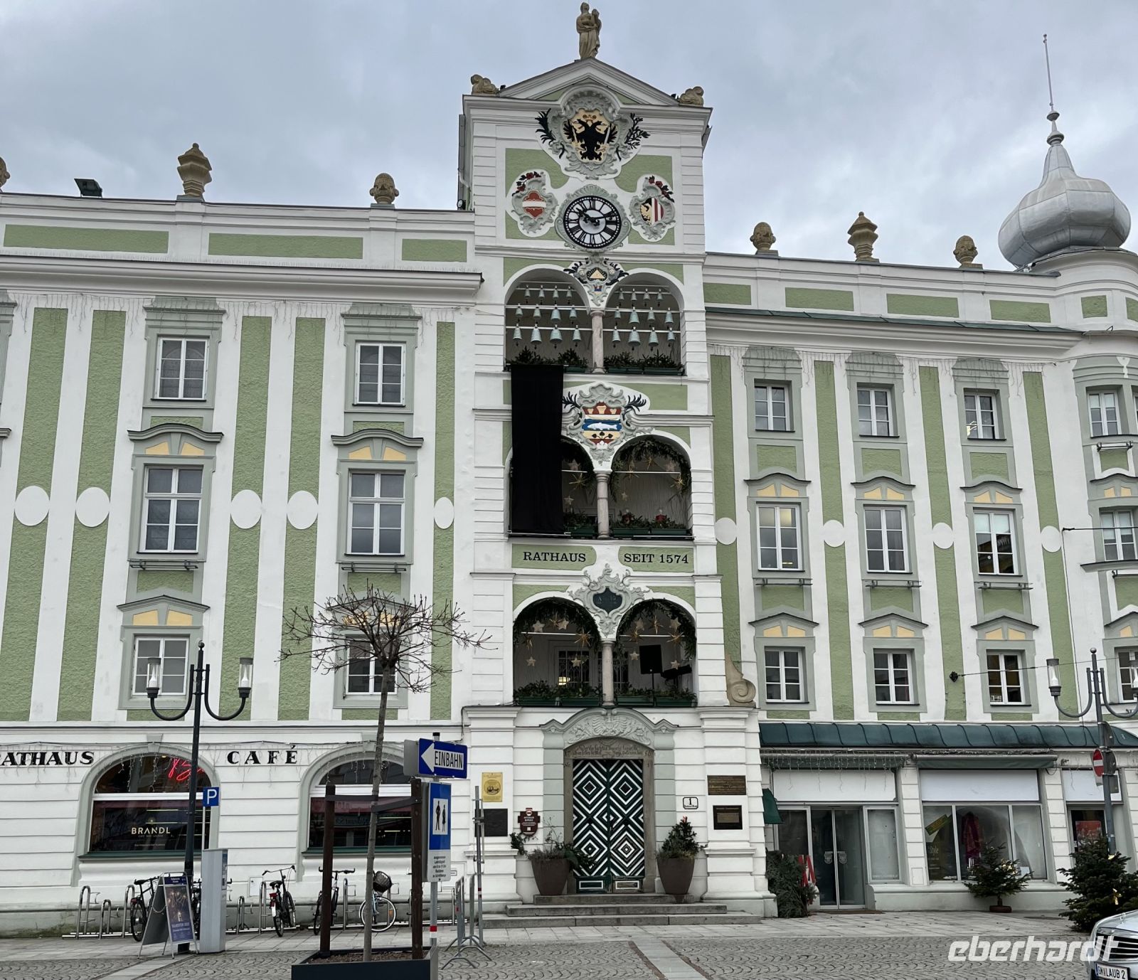 Rathaus in Gmunden mit dem Glockenspiel aus Meißner Porzellan