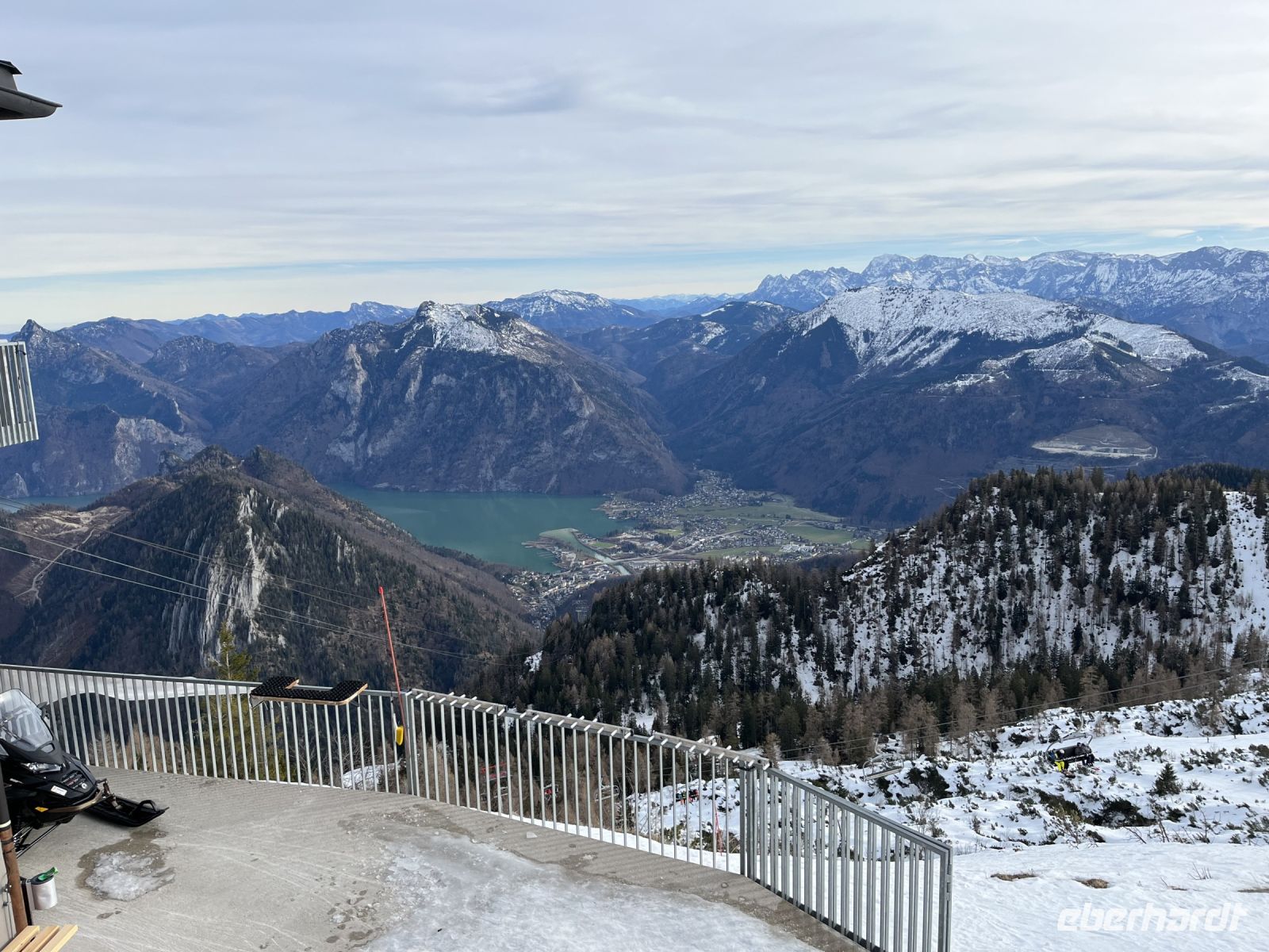 Das Südufer vom Traunsee, vom Feuerkogel aus gesehen