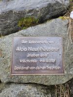 Gedewnktafel für den verunglückten Alois