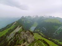 Hoher Kasten, Blick zum Alpsteingebirge (Säntis)