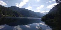 Tag 3 Spiegelung auf dem klaren Gosaubergsee
