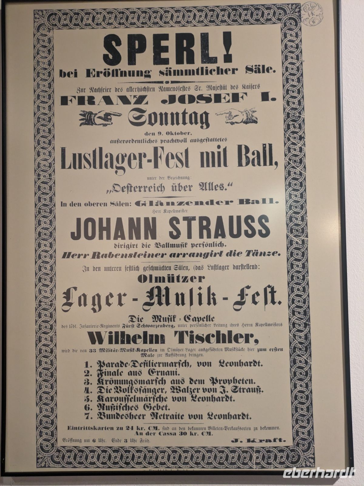 Im Haus der Musik, Plakate aus der Zeit