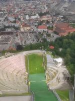 Sprungschanze von oben 