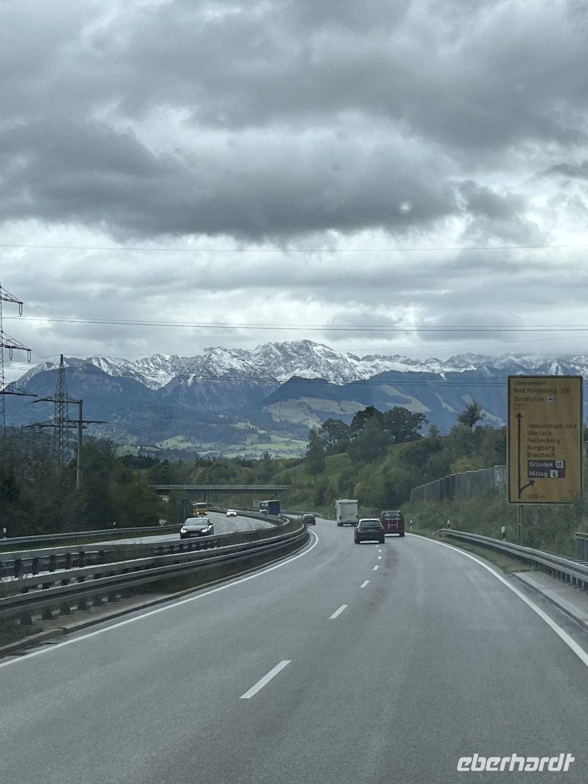 bei Immenstadt - erste Berge in Sicht