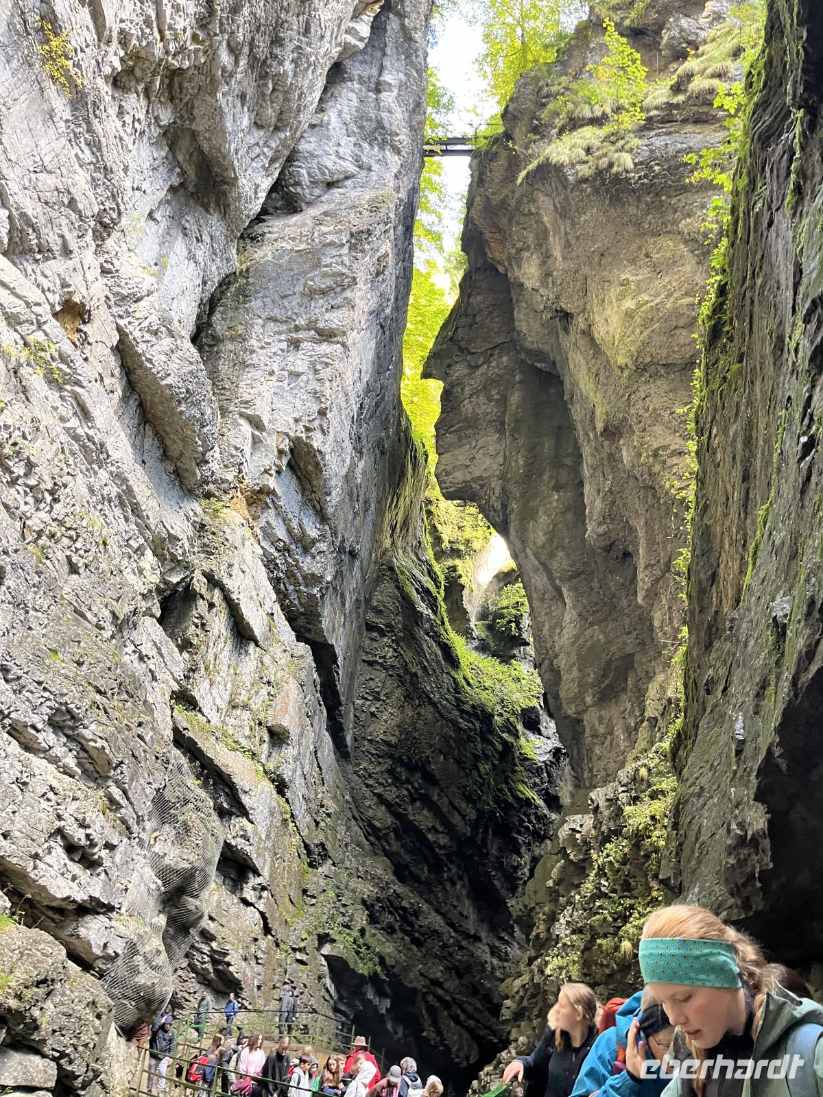 Breitachklamm - im Stein erkenntlich das Gesicht eines Indianers