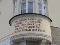 Stift Heiligenkreuz - Balkon von Papst Benedikt XVI.