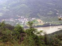 Die Donau von Burg Aggstein aus gesehen