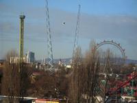 Blick vom Hotel zum Prater