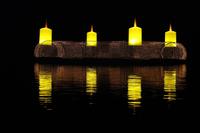 der Adventskranz am Abend bei unserer Schifffahrt