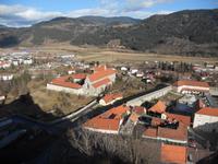 Blick vom Petersberg über Friesach, zum Stadtgraben und dem ehemal. Domimikanerkloster