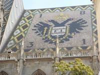 Wien  -  Dach des Stephansdomes mit Hinweis auf Sanierung 1831