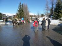 ... und da sind sie im Anmarsch, hier natürlich noch auf Rädern.