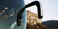 Im Rückspiegel die letztenImpressionen der Reise. Vor uns liegt morgen die Heimreise.