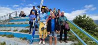 Innsbruck, Bergisel Schanze, Martin Nagiller inmitten unserer Singles 