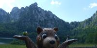 Tag 2 Ausblick auf den Katzenstein vom Laudachsee
