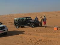 Stopp in der Sahara-Sandwüste