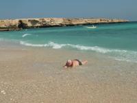 Strand bei Fins (Kampf mit dem Indischen Ozean... - so sehen Sieger aus!)