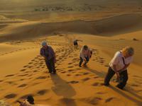 in der Wüste Wahiba Sands - Beim Sonnenuntergang