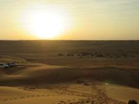 in der Wüste Wahiba Sands - Beim Sonnenuntergang